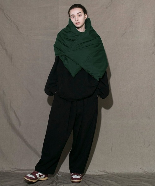 my beautiful landlet(マイビューティフルランドレット)の「【my beautiful landlet】 nylon taslan taffeta/kawada down stall(ストール/ショール・メンズ・ブラック/ネイビー/ブルー/グリーン・FREE)」の8枚目の写真