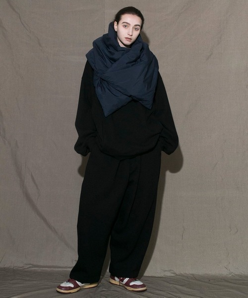 my beautiful landlet(マイビューティフルランドレット)の「【my beautiful landlet】 nylon taslan taffeta/kawada down stall(ストール/ショール・メンズ・ブラック/ネイビー/ブルー/グリーン・FREE)」の12枚目の写真