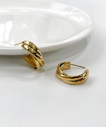 【金属アレルギー対応】 トリプル フープ ピアス / サージカルステンレス 316L