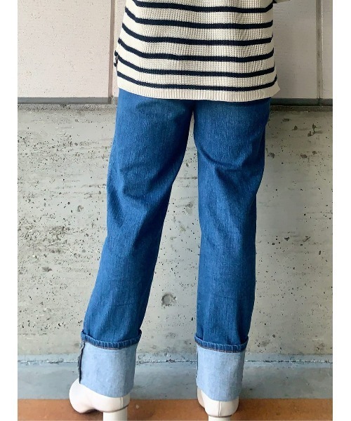 SOMETHING（サムシング）の「【SOMETHING】「ELSA」ストレートデニムパンツ（デニムパンツ・レディース・ダークインディゴブルー・S/L/XS/M）」の9枚目の写真