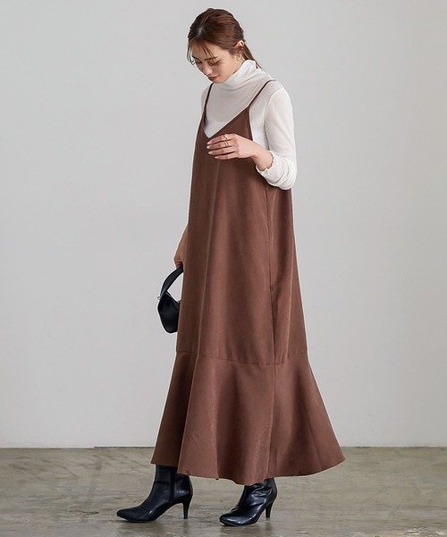 ピーチスキンマーメイドキャミワンピース