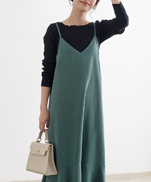 KOBE LETTUCE（コウベレタス）の「ピーチスキンマーメイドキャミワンピース（ワンピース・レディース・ブラック/ブラウン/グリーン系/ベージュ/プラム/ブルー・S/M/L/LL）」の22枚目の写真