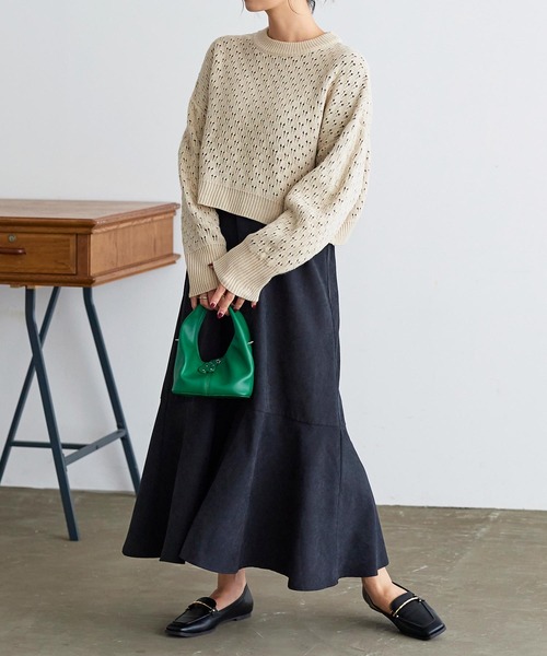 KOBE LETTUCE（コウベレタス）の「ピーチスキンマーメイドキャミワンピース（ワンピース・レディース・ブラック/ブラウン/グリーン系/ベージュ/プラム/ブルー・S/M/L/LL）」の8枚目の写真