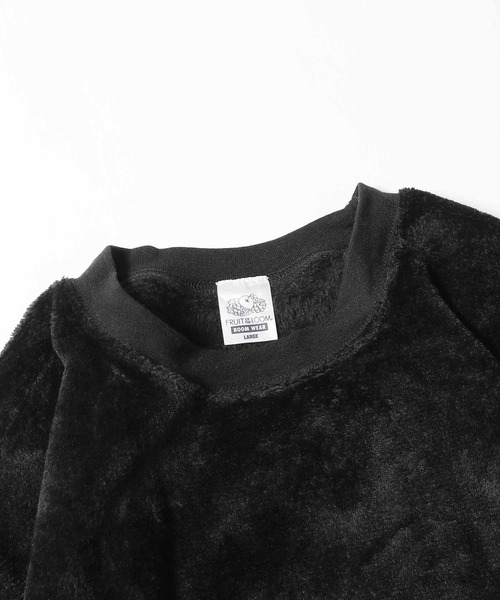 FRUIT OF THE LOOM（フルーツオブザルーム）の「FRUIT OF THE LOOM/フルーツオブザルーム ボアUネックワンピース 長袖ワンピース（ワンピース・レディース・ベージュ/カーキ/ブラック・S/M/L）」の6枚目の写真