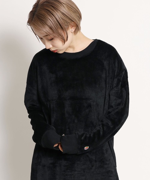 FRUIT OF THE LOOM（フルーツオブザルーム）の「FRUIT OF THE LOOM/フルーツオブザルーム ボアUネックワンピース 長袖ワンピース（ワンピース・レディース・ベージュ/カーキ/ブラック・S/M/L）」の17枚目の写真