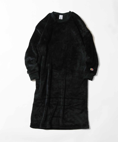 FRUIT OF THE LOOM（フルーツオブザルーム）の「FRUIT OF THE LOOM/フルーツオブザルーム ボアUネックワンピース 長袖ワンピース（ワンピース・レディース・ベージュ/カーキ/ブラック・S/M/L）」の14枚目の写真