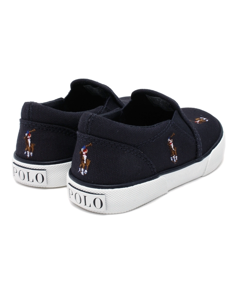 styles（スタイルス）の「ベビー キッズ ポロ ラルフ スリッポン POLO BAL HARBOUR REPEAT MULTI（スニーカー・キッズ・ホワイト/ネイビー・11cm/13cm/14cm/12cm/15cm）」の5枚目の写真