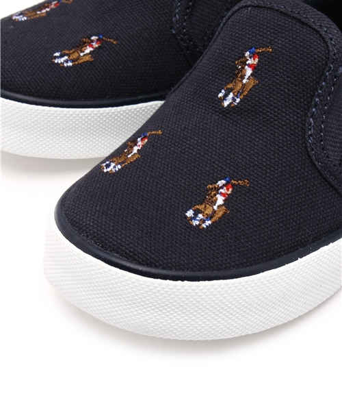 styles（スタイルス）の「ベビー キッズ ポロ ラルフ スリッポン POLO BAL HARBOUR REPEAT MULTI（スニーカー・キッズ・ホワイト/ネイビー・11cm/13cm/14cm/12cm/15cm）」の6枚目の写真