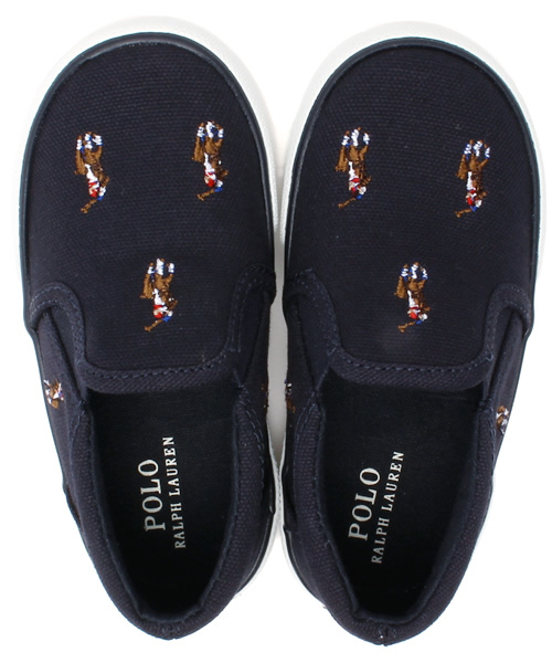 styles（スタイルス）の「ベビー キッズ ポロ ラルフ スリッポン POLO BAL HARBOUR REPEAT MULTI（スニーカー・キッズ・ホワイト/ネイビー・11cm/13cm/14cm/12cm/15cm）」の9枚目の写真