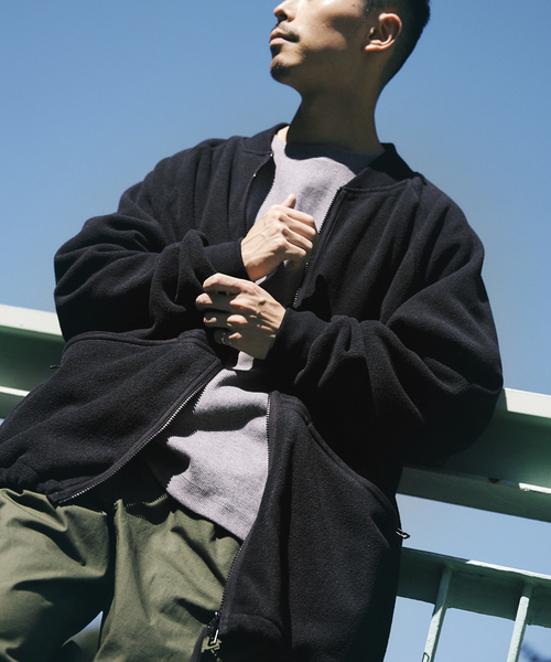 ARMY TWILL（アーミーツイル）の「【ARMY TWILL/アーミーツイル】別注 FLEECE RIB BZ（ブルゾン・メンズ・ブラック/カーキ/ネイビー・MEDIUM/LARGE）」の11枚目の写真
