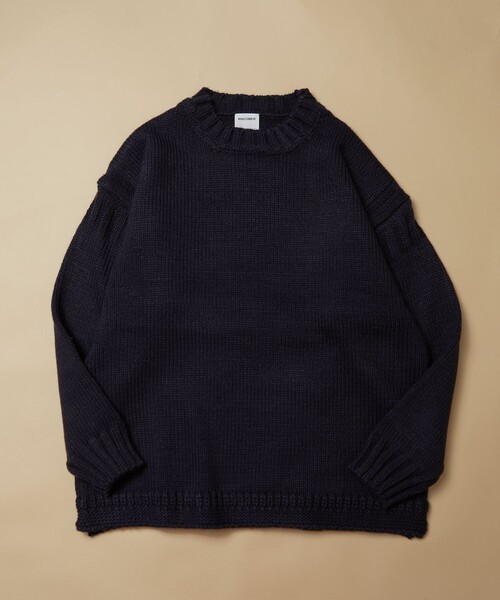 FREAK'S STORE（フリークスストア）の「【WEB限定】MACOBER×FREAK'S STORE/マコバー　別注ガンジーセーター（ニット/セーター・レディース・ベージュ/ネイビー/ブラウン/レッド/その他/ナチュラル・ﾌﾘ-）」の4枚目の写真