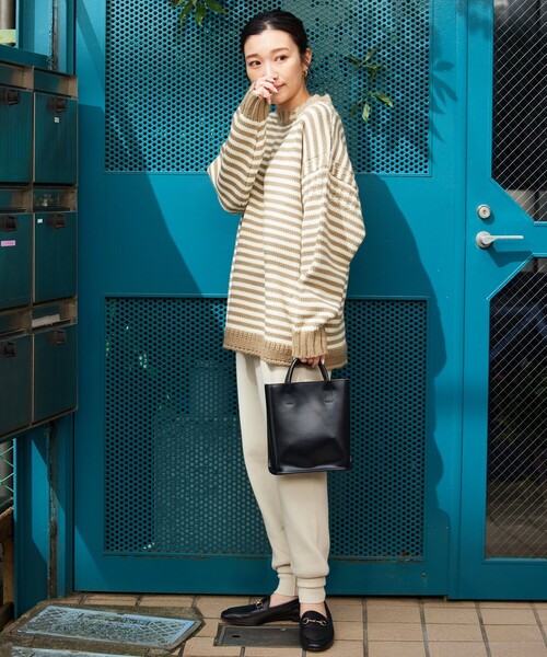 FREAK'S STORE（フリークスストア）の「【WEB限定】MACOBER×FREAK'S STORE/マコバー　別注ガンジーセーター（ニット/セーター・レディース・ベージュ/ネイビー/ブラウン/レッド/その他/ナチュラル・ﾌﾘ-）」の9枚目の写真