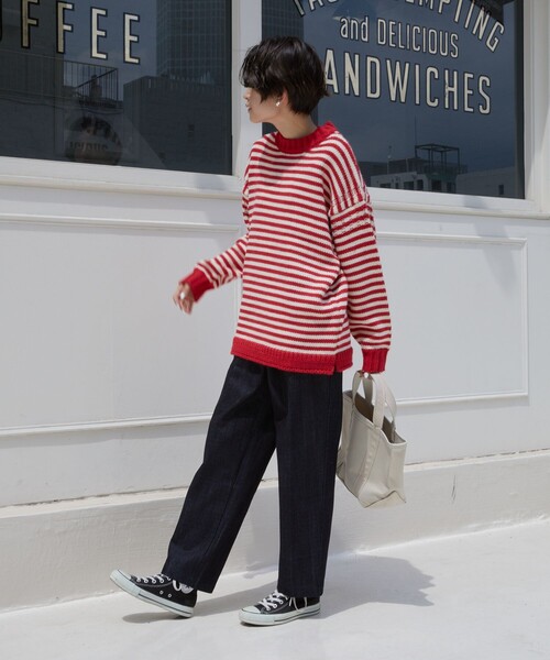 FREAK'S STORE（フリークスストア）の「【WEB限定】MACOBER×FREAK'S STORE/マコバー　別注ガンジーセーター（ニット/セーター・レディース・ベージュ/ネイビー/ブラウン/レッド/その他/ナチュラル・ﾌﾘ-）」の13枚目の写真