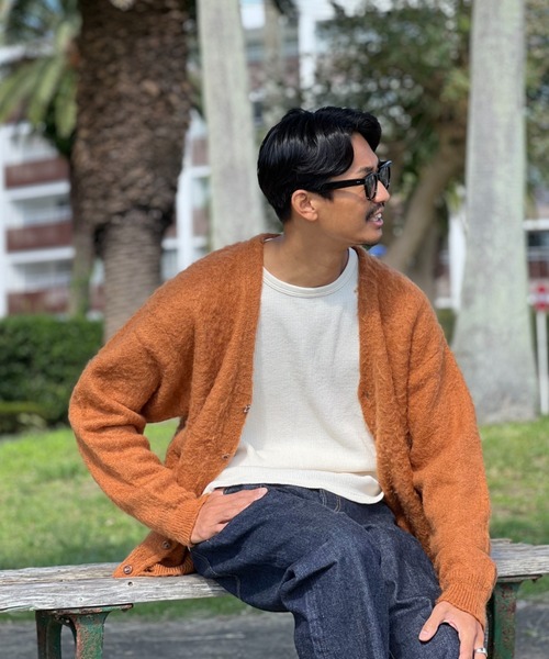 MAGIC NUMBER（マジック ナンバー）の「【MAGIC NUMBER】MOHAIR CARDIGAN KNIT（カーディガン/ボレロ・メンズ・オリーブ/オレンジ/レオパード・LARGE/MEDIUM/X-LARGE）」の17枚目の写真