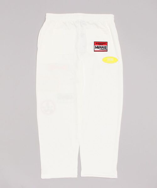 Beno(ビーノ)の「TCライト裏毛 ランダムワッペン ワイドスウェットパンツ(スウェットパンツ・メンズ・ロイヤルブルー/ブラック/オフホワイト/杢グレー/グリーン・M/L)」の7枚目の写真