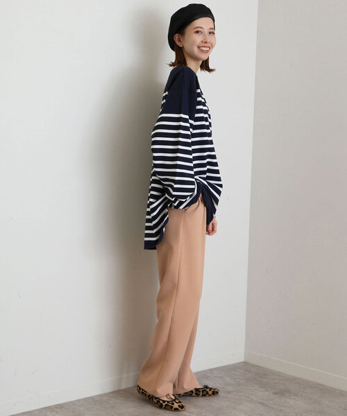 SLOBE IENA(スローブイエナ)の「PEダブルクロスイージーパンツ(その他パンツ・レディース・ネイビー/ベージュ・36/38)」の4枚目の写真