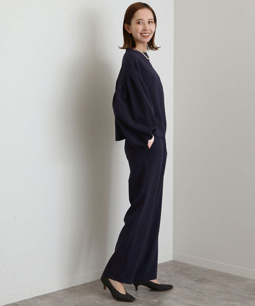 SLOBE IENA(スローブイエナ)の「PEダブルクロスイージーパンツ(その他パンツ・レディース・ネイビー/ベージュ・36/38)」の10枚目の写真