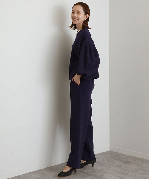 SLOBE IENA(スローブイエナ)の「PEダブルクロスイージーパンツ(その他パンツ・レディース・ネイビー/ベージュ・36/38)」の12枚目の写真