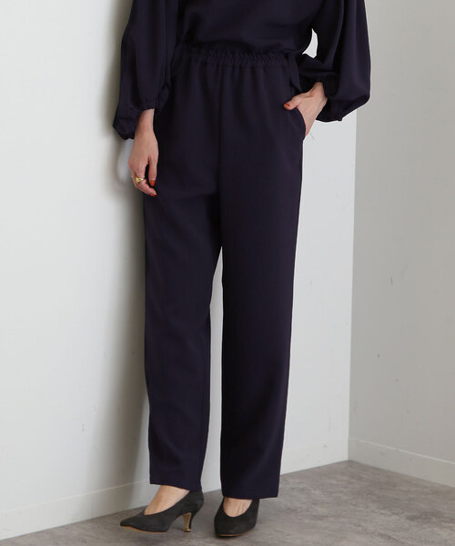 SLOBE IENA(スローブイエナ)の「PEダブルクロスイージーパンツ(その他パンツ・レディース・ネイビー/ベージュ・36/38)」の13枚目の写真