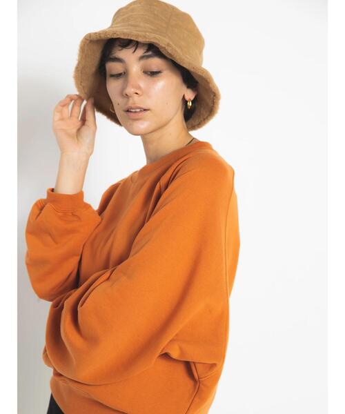 koe（コエ）の「フェイクスエードｘファーハット*（ハット・レディース・キャメル/ブラック/ライトベージュ・FREE）」の11枚目の写真