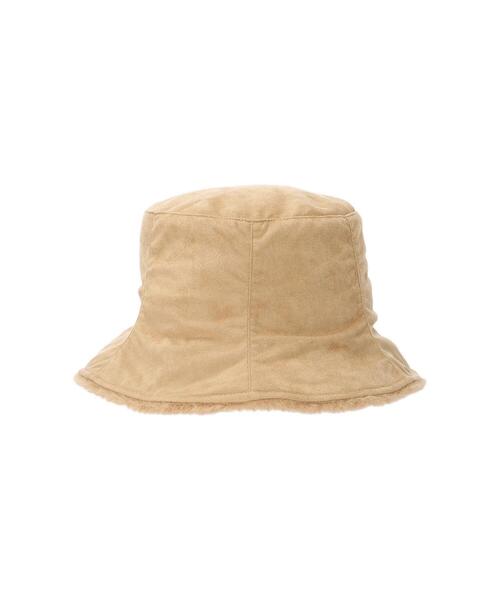 koe（コエ）の「フェイクスエードｘファーハット*（ハット・レディース・キャメル/ブラック/ライトベージュ・FREE）」の17枚目の写真