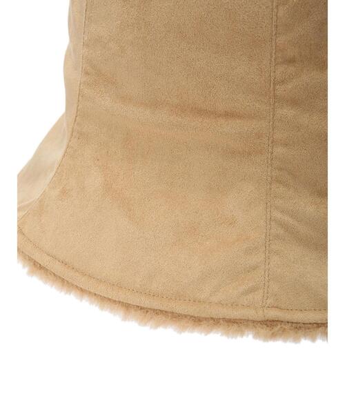 koe（コエ）の「フェイクスエードｘファーハット*（ハット・レディース・キャメル/ブラック/ライトベージュ・FREE）」の19枚目の写真