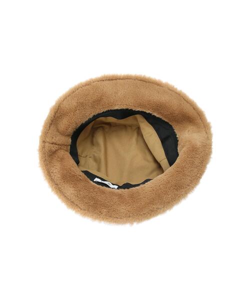 koe（コエ）の「フェイクスエードｘファーハット*（ハット・レディース・キャメル/ブラック/ライトベージュ・FREE）」の20枚目の写真
