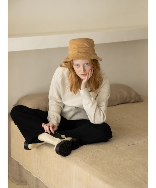 koe（コエ）の「フェイクスエードｘファーハット*（ハット・レディース・キャメル/ブラック/ライトベージュ・FREE）」の7枚目の写真