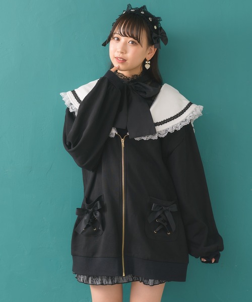 ROJITA ロジータ　セーラーカラーセットアップ　黒　ブラック ロジータ ROJITA ティアードセーラーセットアップ （ブラック