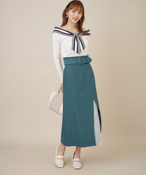 31 Sons de mode（トランテアン　ソン　ドゥ　モード）の「配色ボウタイニット（ニット/セーター・レディース・オフホワイト/イエロー/ブラック・36）」の7枚目の写真