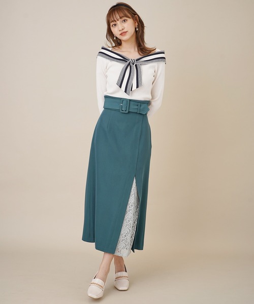 31 Sons de mode（トランテアン　ソン　ドゥ　モード）の「配色ボウタイニット（ニット/セーター・レディース・オフホワイト/イエロー/ブラック・36）」の8枚目の写真