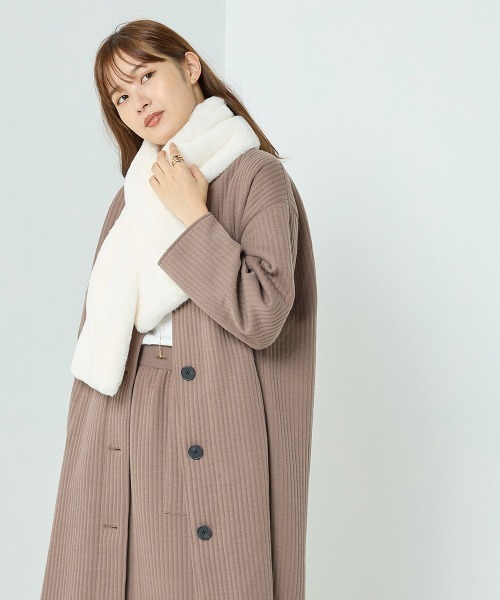 OMNES（オムネス）の「フェイクエコファーマフラー（マフラー・レディース・ブラウン/ブラック/ブルー系その他/グレイッシュベージュ/チャコール/アイボリー・FREE）」の13枚目の写真