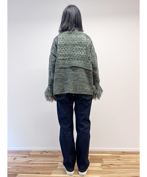 ＋81BRANCA（ハチイチブランカ）の「+81BRANCA ハチイチブランカ / Mix colors yarn high neck PO ミックスカラーヤーンハイネックプルオーバーニット セーター / 81B-22AW-K02（ニット/セーター・レディース・オレンジ/グレー・FREE）」の10枚目の写真