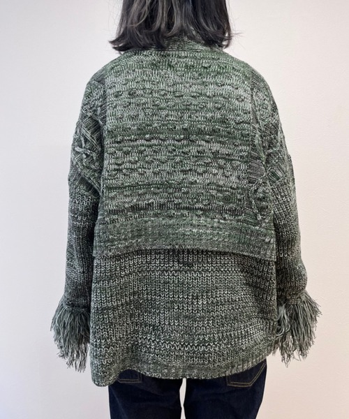 ＋81BRANCA（ハチイチブランカ）の「+81BRANCA ハチイチブランカ / Mix colors yarn high neck PO ミックスカラーヤーンハイネックプルオーバーニット セーター / 81B-22AW-K02（ニット/セーター・レディース・オレンジ/グレー・FREE）」の12枚目の写真