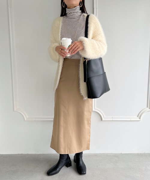 MYMOOD.(マイムード)の「【A4サイズ収納可自立型】外ポケット付き PU バケツショルダーバッグ(ショルダーバッグ・レディース・ブラック/ブラウン/ダークブラウン/グレイッシュベージュ/クリーム・FREE)」の11枚目の写真