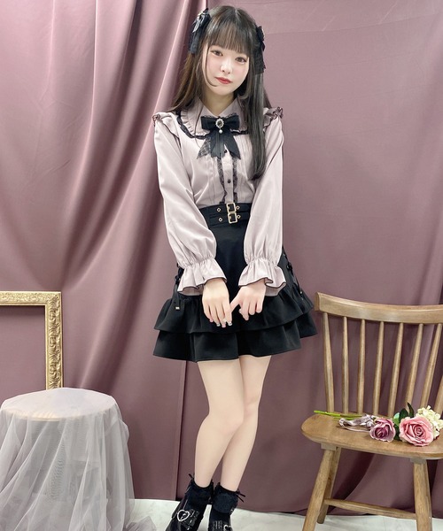 ROJITA（ロジータ）の「ブローチ付きフリルブラウス（シャツ/ブラウス・レディース・ホワイト/ブラック/ピンク・FREE）」の16枚目の写真