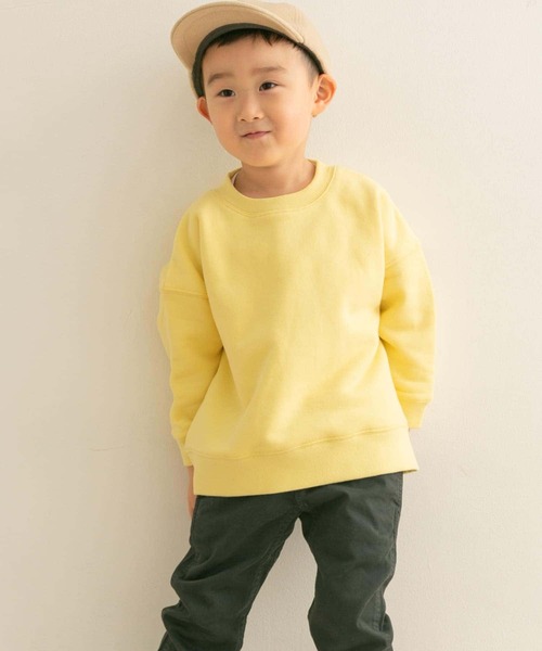 URBAN RESEARCH DOORS（アーバンリサーチドアーズ）の「裏起毛クルーネックスウェット(KIDS)（スウェット・キッズ・チャコールグレー/イエロー・120/135/150/105）」の4枚目の写真