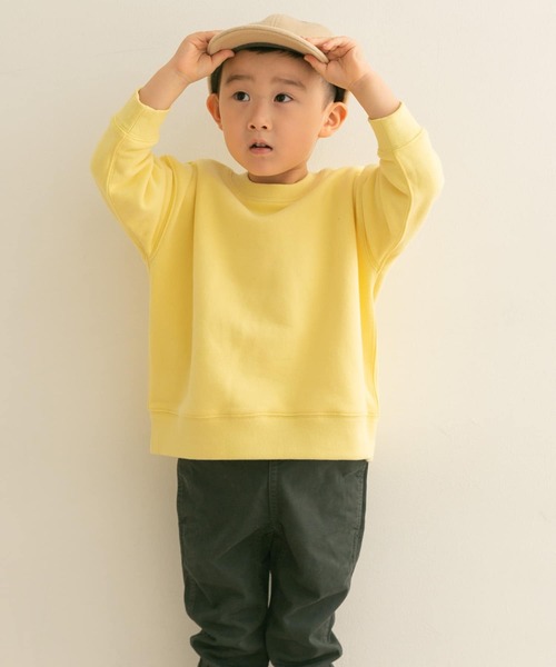 URBAN RESEARCH DOORS（アーバンリサーチドアーズ）の「裏起毛クルーネックスウェット(KIDS)（スウェット・キッズ・チャコールグレー/イエロー・120/135/150/105）」の6枚目の写真