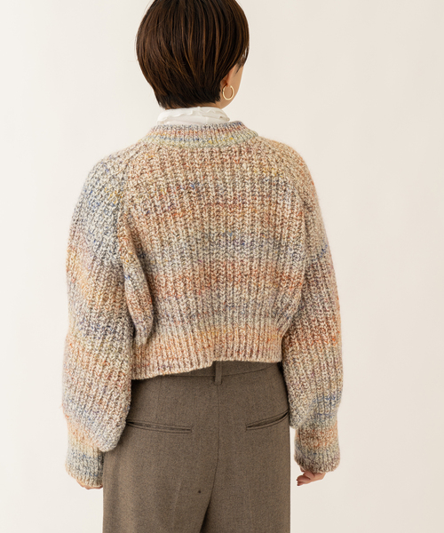 journal standard L'essage（ジャーナルスタンダードレサージュ）の「LANTANA カーディガン（カーディガン/ボレロ・レディース・ベージュ/ブルー系その他・FREE）」の7枚目の写真