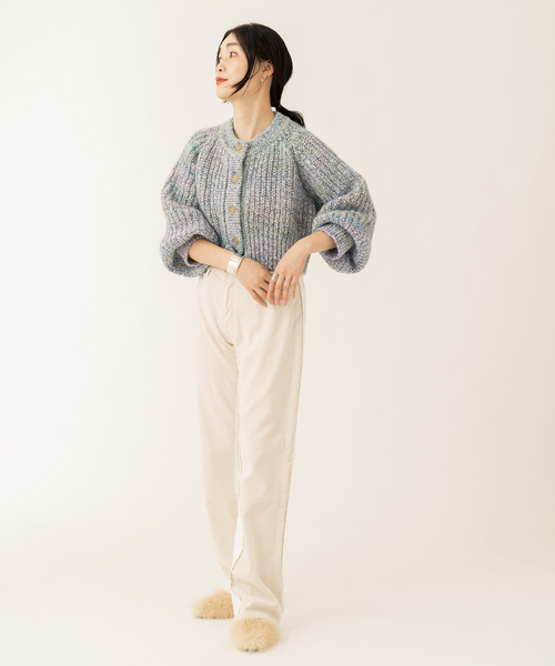 journal standard L'essage（ジャーナルスタンダードレサージュ）の「LANTANA カーディガン（カーディガン/ボレロ・レディース・ベージュ/ブルー系その他・FREE）」の10枚目の写真