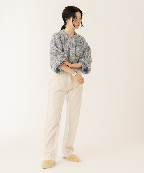 journal standard L'essage（ジャーナルスタンダードレサージュ）の「LANTANA カーディガン（カーディガン/ボレロ・レディース・ベージュ/ブルー系その他・FREE）」の13枚目の写真