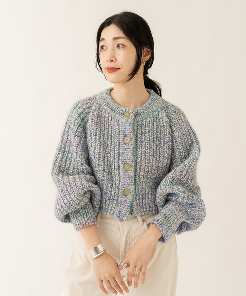 journal standard L'essage（ジャーナルスタンダードレサージュ）の「LANTANA カーディガン（カーディガン/ボレロ・レディース・ベージュ/ブルー系その他・FREE）」の14枚目の写真