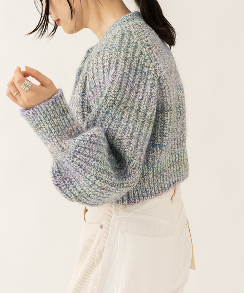 journal standard L'essage（ジャーナルスタンダードレサージュ）の「LANTANA カーディガン（カーディガン/ボレロ・レディース・ベージュ/ブルー系その他・FREE）」の16枚目の写真