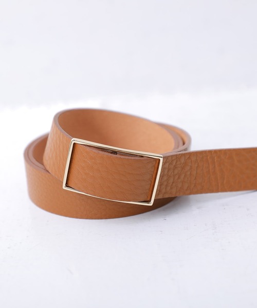 osharewalker（オシャレウォーカー）の「【廃盤】『シンプルリアルレザーベルト』（ベルト・レディース・レッド/ブラック/ブラウン・FREE）」の3枚目の写真