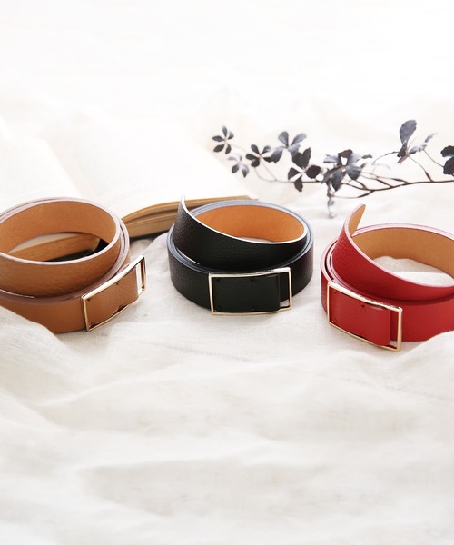 osharewalker（オシャレウォーカー）の「【廃盤】『シンプルリアルレザーベルト』（ベルト・レディース・レッド/ブラック/ブラウン・FREE）」の10枚目の写真