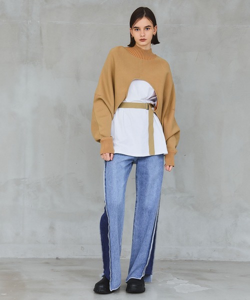 casane（カサネ）の「リメイクデニムワイドパンツ（デニムパンツ・レディース・ブルー・2/1/0）」の17枚目の写真