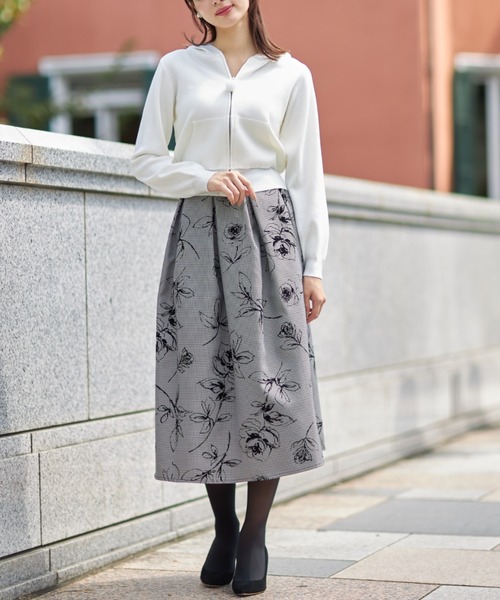 tocco closet(トッコ クローゼット)の「ポケット付きファーチャームジップニットパーカー(パーカー・レディース・ブラック/オフホワイト/ピンク系その他・M)」の18枚目の写真