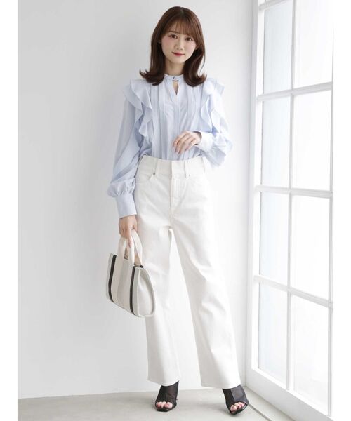 MERCURYDUO（マーキュリーデュオ）の「キャンバスミニトートバッグ（ハンドバッグ・レディース・アイボリー/グレー・FREE）」の6枚目の写真