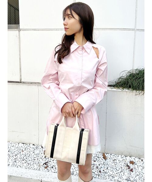 MERCURYDUO（マーキュリーデュオ）の「キャンバスミニトートバッグ（ハンドバッグ・レディース・アイボリー/グレー・FREE）」の15枚目の写真