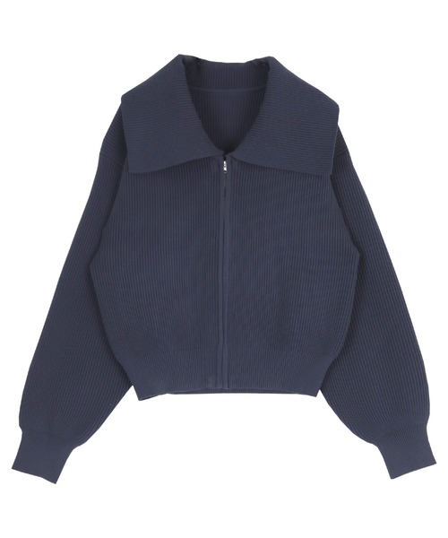 titivate（ティティベイト）の「ﾎﾞﾘｭｰﾑｽﾘｰﾌﾞﾆｯﾄﾌﾞﾙｿﾞﾝ（ブルゾン・レディース・ネイビー/ライトベージュ/ライトブルー・FREE）」の20枚目の写真